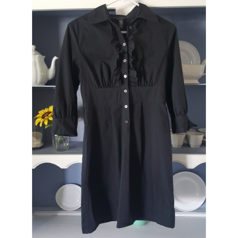 Banana Republic Black Button Down Dress